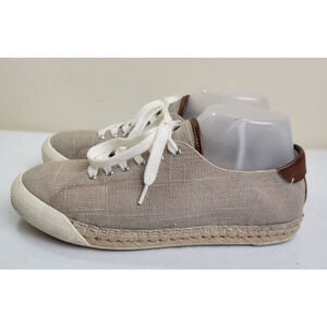 Bass‎ Sandy 0253-3348 Gray Canvas Espadrille Lace Up Sneakers Women's Size 8M